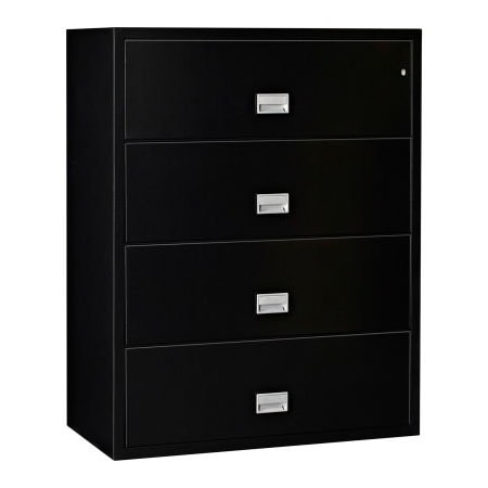 Phoenix Safe International Phoenix Safe Lateral 44" 4-Drawer Fire and Water Resistant File Cabinet, Black - LAT4W44B LAT4W44B